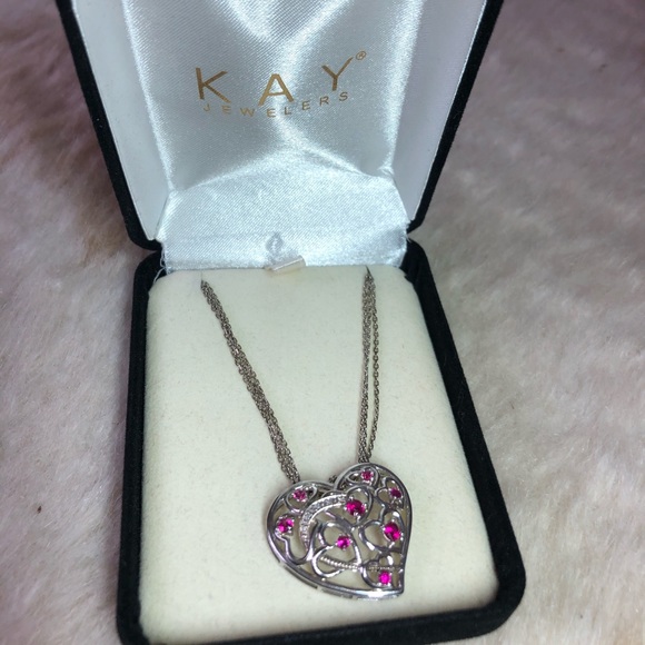 Kay Jewelers | Jewelry | New Kay Jewelers Ruby Sterling Silver Necklace ...